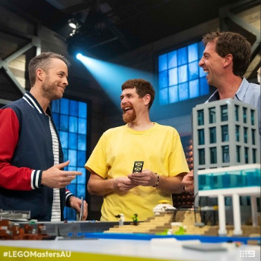 Jay Cox on the set of LEGO Masters Australia
